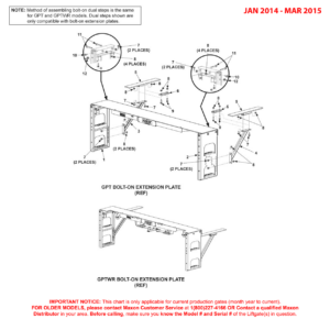 Maxon GPT And GPTWR (Jan 2014 - Mar 2015) Dual Steps Without Bumpers Diagram