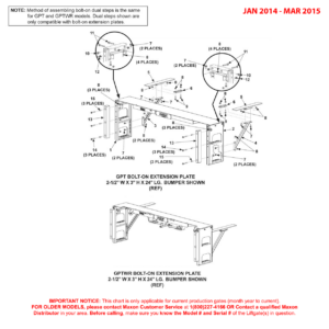Maxon GPT And GPTWR (Jan 2014 - Mar 2015) Dual Steps With Bumpers Diagram (2 OF 2)