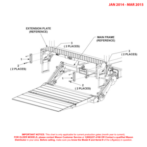 Maxon GPT (Jan 2014 - Mar 2015) 11-Inch Flex Steps Rubber Bumpers Diagram
