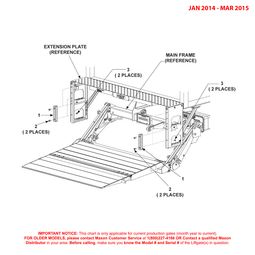 Maxon GPT (Jan 2014 - Mar 2015) 7-Inch Rubber Bumpers Diagram