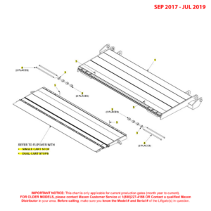 Maxon GPT (Sep 2017 - Jul 2019) Platform And Flipover Assembly With Cart Stops Diagram