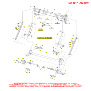 Maxon GPT-25/3 And GPTWR-25/3 (Sep 2017 - Jul 19) Main Assembly Diagram