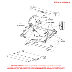 Maxon GPTLR-25 And GPTLR-33 (Apr 2012 - May 2014) Steel Platform Main Assembly With Ramp Option Diagram (2 OF 2)