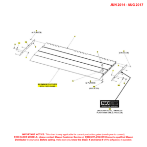 Maxon GPTLR-25 And GPTLR-33 (Jun 2014 - Aug 2017) Aluminum Flipover With Fixed Ramp Diagram