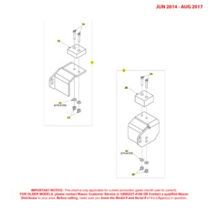 Maxon GPTLR-25 And GPTLR-33 (Jun 2014 - Aug 2017) Left And Right Platform Seats Diagram
