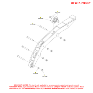 Maxon GPTLR-25 And GPTLR-33 (Sep 2017 - Present) Opener Assembly Diagram