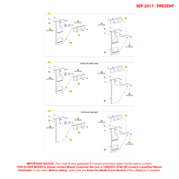 Maxon GPTLR-25 And GPTLR-33 (Sep 2017 - Present) Side Step Diagram