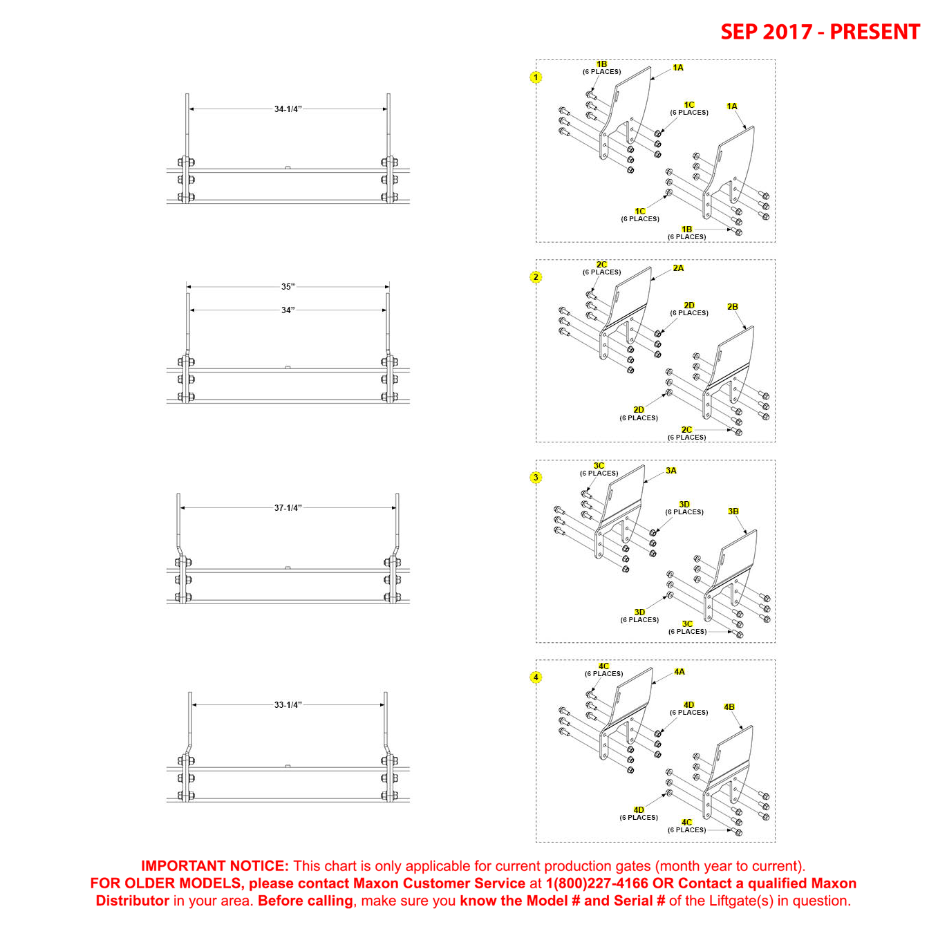 Maxon GPTLR-44 And GPTLR-55 (Sep 2017 - Present) Mounting Plates Diagram