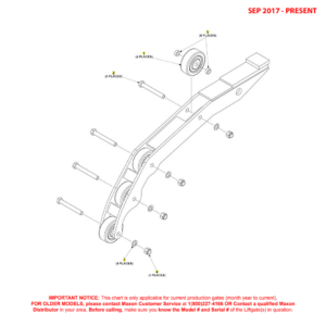 Maxon GPTLR-44 And GPTLR-55 (Sep 2017 - Present) Opener Assembly Diagram