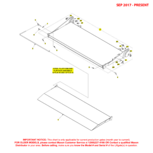 Maxon GPTLR-44 And GPTLR-55 (Sep 2017 - Present) Steel Platform And Flipover Assembly Diagram