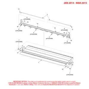 Maxon GPTWR (Jan 2014 - Mar 2015) Flipover With Dual Cart Stops Diagram
