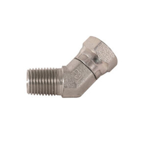 1/4-18 Inch NPSM Female Pipe Swivel To 1/4-18 Inch Male Pipe 45 Elbow