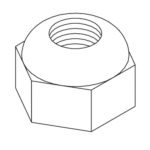 BOSS HDW01709 - 5/8-11 Grade B Yellow Zinc Top Lock Nut