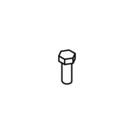 BOSS HDW01717 - GR5 PLT Hex Head Cap Screw (3/8"-16 x 1") NC