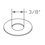 BOSS HDW01733 - 3/8 Inch USS Yellow Zinc Flat Washer