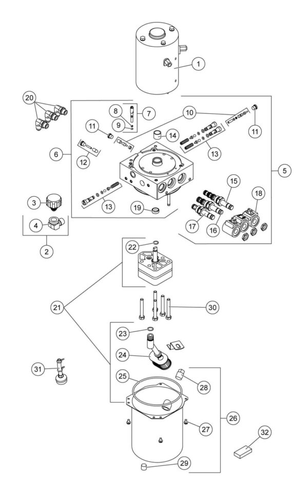 HDX Hydraulic Unit Diagram