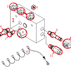 HTX Straight Blade RT3 Valve Assembly Diagram