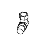 BOSS HYD01620 - 90 Degree Swivel Fitting (3/8" MOR x 1/4" FPS)