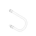 BOSS HYD07020 - Hydraulic Hose (1/4" x 15") [3/8" MOR x 1/4" MP]