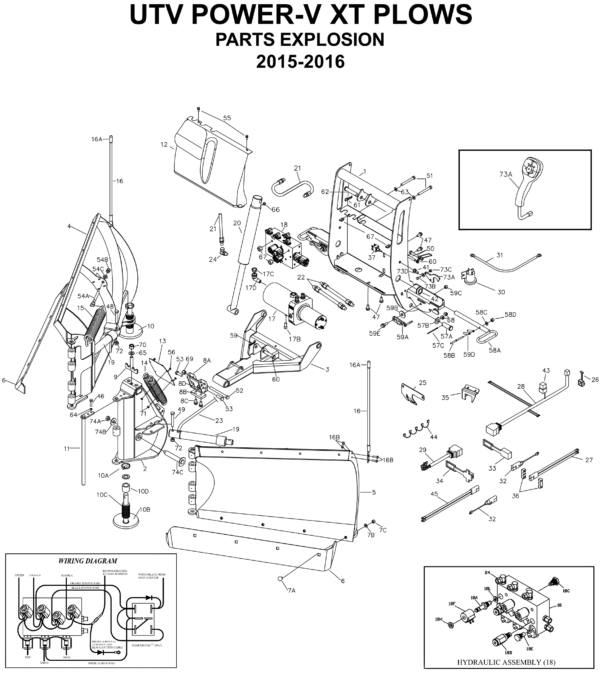Diagram 2 BOSS UTV Power-V XT Plow Parts