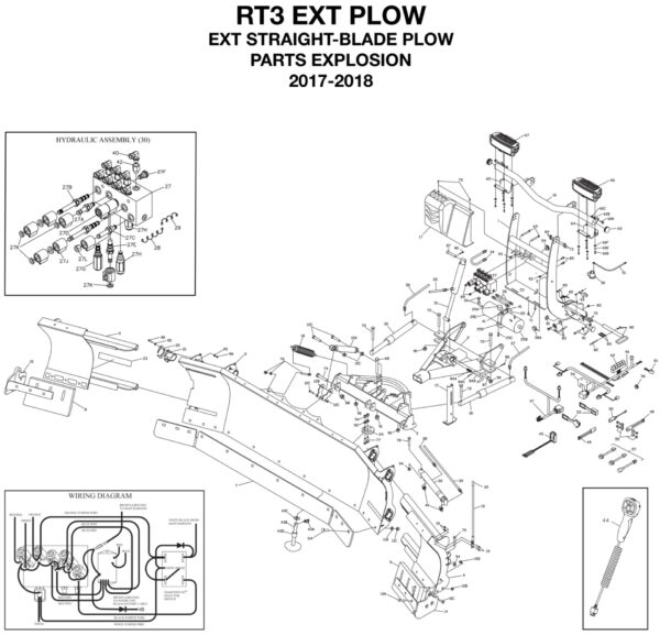 Diagram 1 - BOSS EXT Straight Blade Parts (1-24)