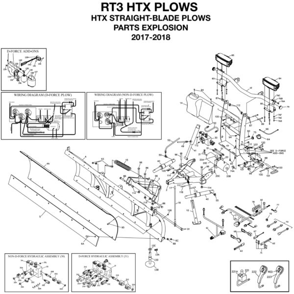 Diagram 4 - BOSS RT3 HTX Straight Blade Parts (60-85)