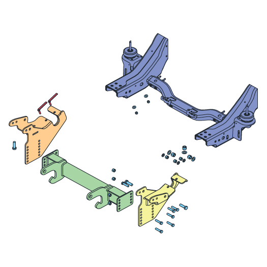 BOSS LTA10200 - RT3 Truck Undercarriage For 2017+ Ford F250-550