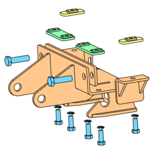 BOSS LTA13820 - Mid-Size UTV Undercarriage For 2008+ Kubota RTV 400/500