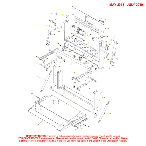 Maxon Me2 C2 Service Body (May 2018 - July 2019) Diagram