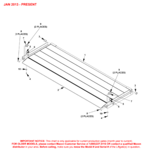 Maxon MM-1650 (Jan 2013 - Present) Aluminum Platform Diagram