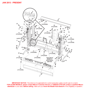 Maxon MM-1650 (Jan 2013 - Present) Main Assembly Diagram (1 OF 2)