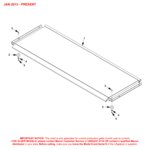 Maxon MM-1650 (Jan 2013 - Present) Steel Platform Diagram