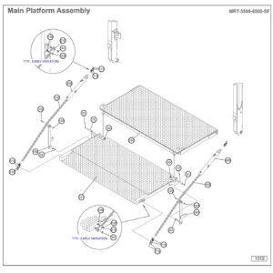 Anthony MRT-3500-6500-SF Main Platform Assembly Diagram