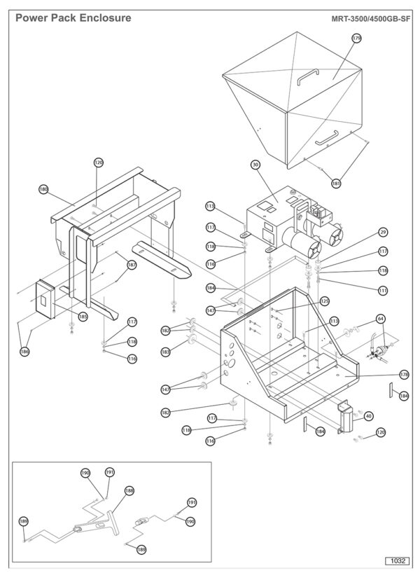 Anthony MRT-3500/4500GB-SF Power Pack Enclosure Diagram (1032)