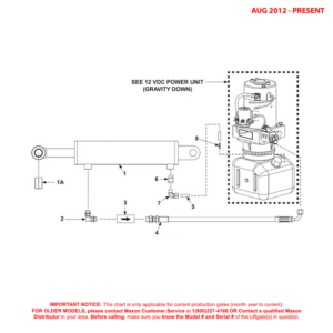 Maxon MTB (Aug 2012 - Present) Gravity Down Hydraulic Components Diagram