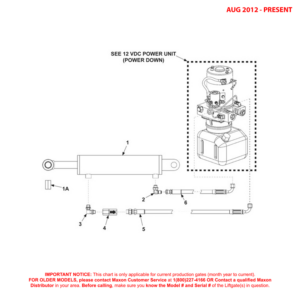Maxon MTB (Aug 2012 - Present) Power Down Hydraulic Components Diagram