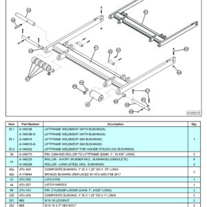 Anthony MTU-GLR-3-4 Lift Frame Diagram