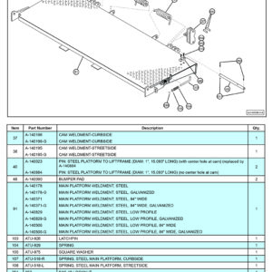 Anthony MTU-GLR-3-4 Steel Main Platform Diagram