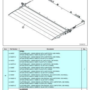 Anthony MTU-GLR-5-6 Main Platform And Flip-Over Platform Accessories Diagram