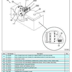 Anthony MTU-GLR-EX Hydraulic Power Pack Diagram