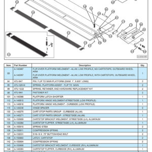 Anthony MTU-GLR-WR Aluminum Flip-Over Platform Diagram