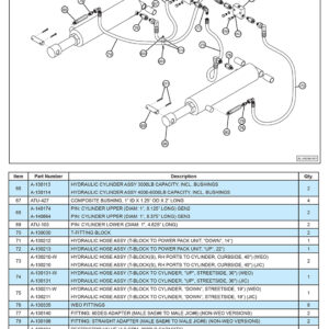 Anthony MTU-GLR-WR Hydraulic Cylinders (Former Style) Diagram