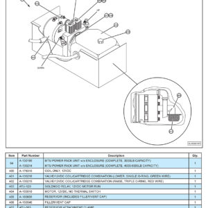 Anthony MTU-GLR-WR Hydraulic Power Pack Diagram