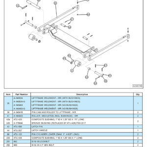Anthony MTU-GLR-WR Lift Frame Diagram