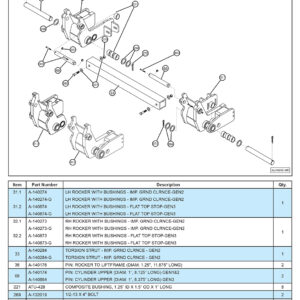 Anthony MTU-GLR-WR Rocker Assembly Diagram