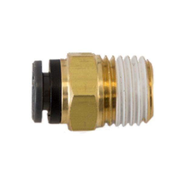Buyers NC00M25P25 - Brass/Poly DOT Push-In Male Connector 1/4 Inch Tube O.D. x 1/4 Inch Pipe Thread