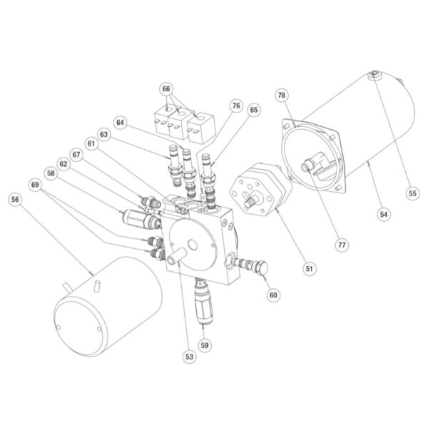 Buyers SnowDogg Discontinued Models EX75-90 Hydraulics Diagram