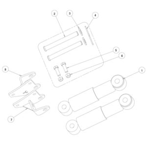 Buyers SnowDogg Discontinued Models HD75-80 Shock Kit Diagram