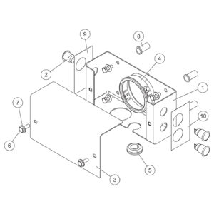 Fisher Poly-Caster (With Fleet Flex) Switch Box Enclosure Assembly Diagram