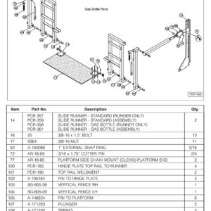 Anthony PCR Gas Bottle Parts Diagram